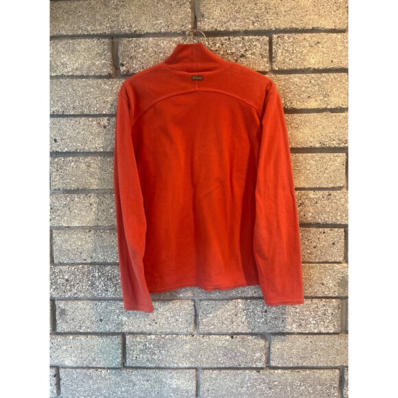 Columbia Womens Red Fleece Pullover Jacket Size L Soft Warm Long Sleeve - Picture 5 of 7